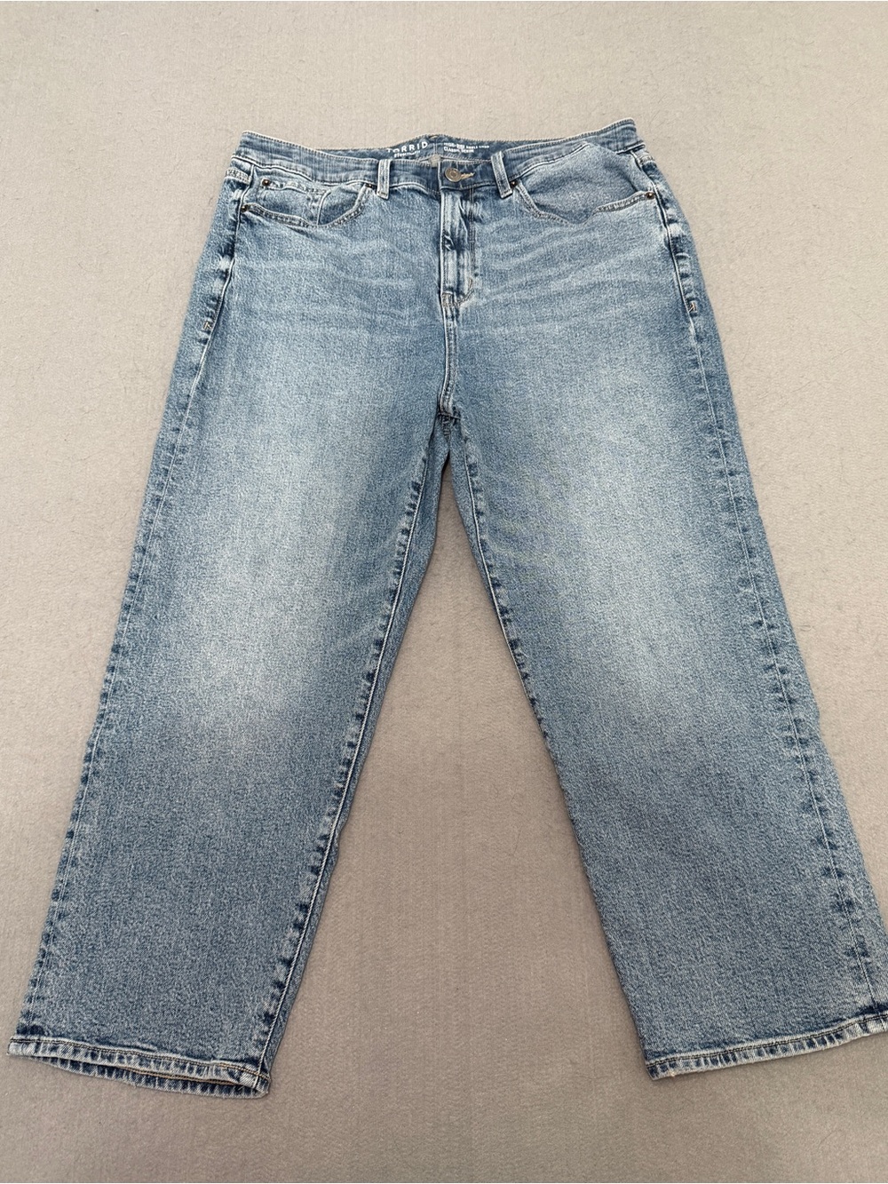 torrid Light Blue Straight Leg High-Rise Ankle Crop Women’s Jeans Size 16